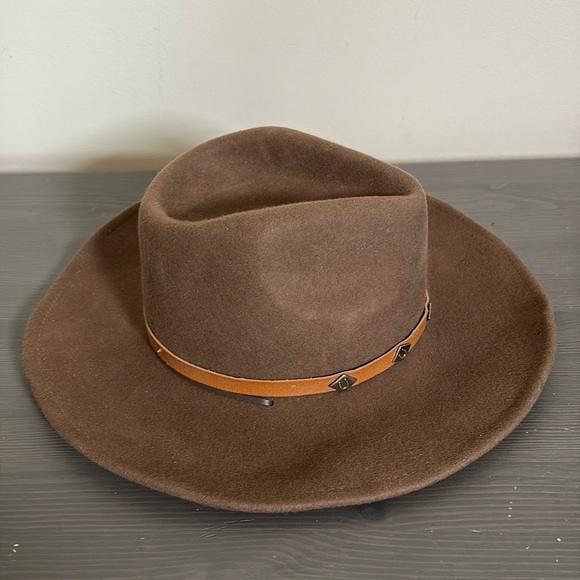 Outback Trading Company Wool Tassy Crusher Cowboy Hat UPF Protection Brown S/M - Picture 2 of 14